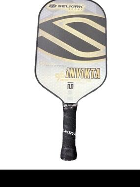 Selkirk Amped Invikta pickleball paddle White Grey Black Mid weight